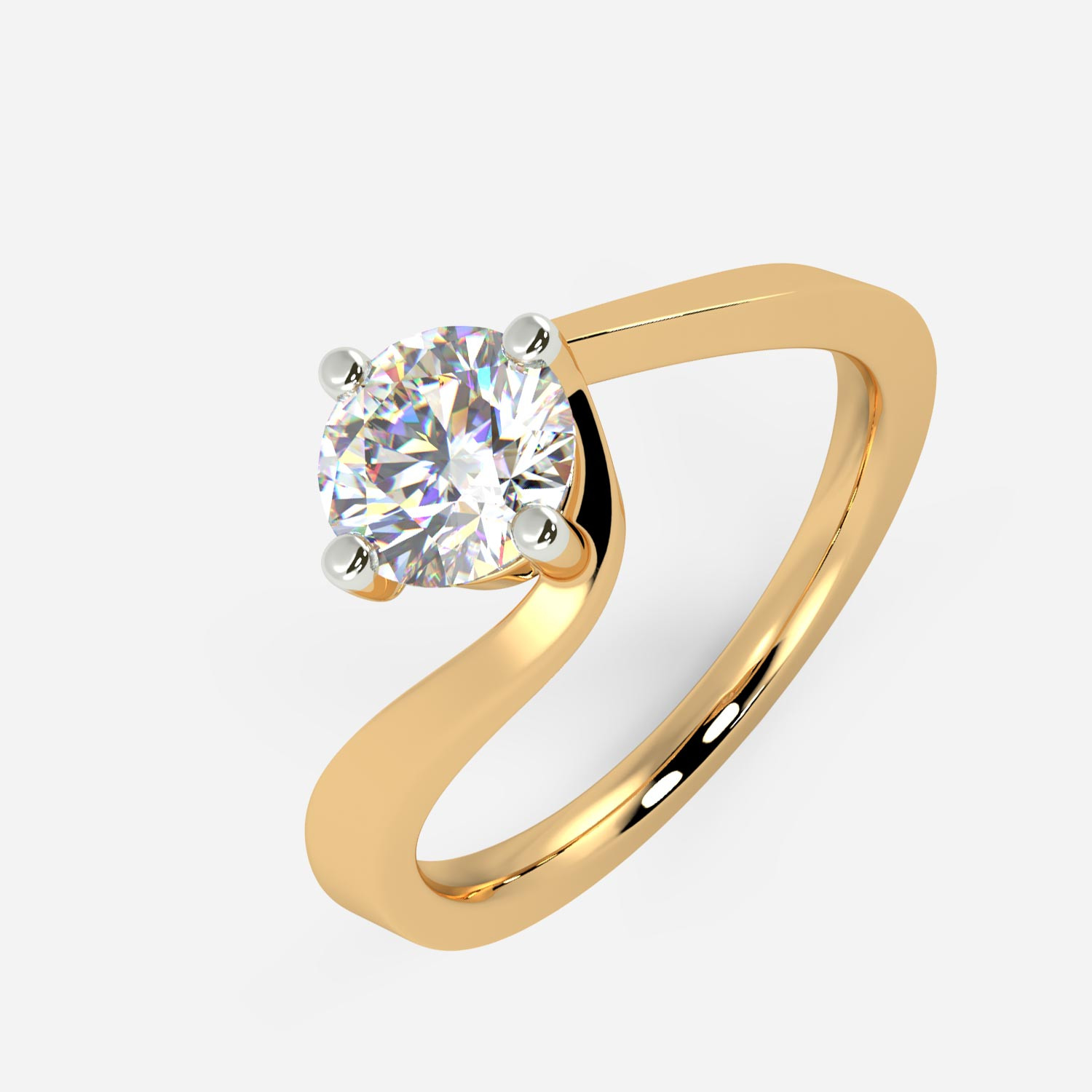 Mine Solitaire Yellow Gold Ring Mount UIRG21009BY