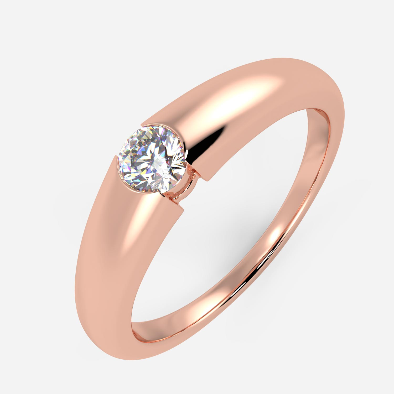 Mine Solitaire Rose Gold Ring Mount UIRG23437BR