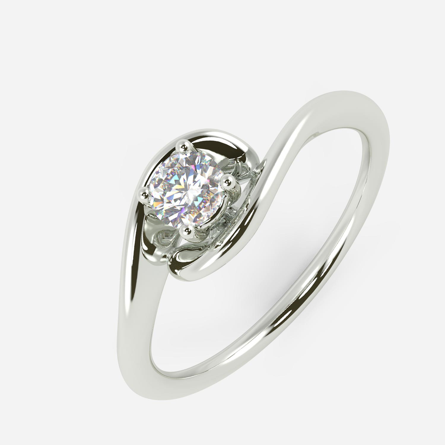 Mine Solitaire White Gold Ring Mount UIRG45790GW