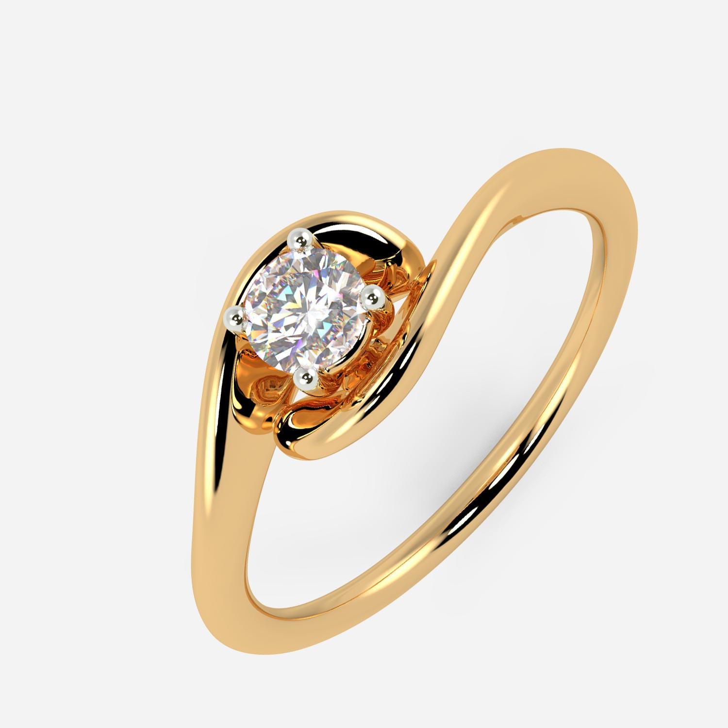Mine Solitaire Yellow Gold Ring Mount UIRG45790GY