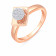 Malabar 18 KT Rose Gold Studded Casual Ring 84PDLR0552DZ