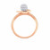Malabar 18 KT Rose Gold Studded Casual Ring 84PDLR0552DZ