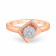 Malabar 18 KT Rose Gold Studded Casual Ring 84PDLR0552DZ