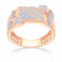Malabar 18 KT Rose Gold Studded Casual Ring AHDAAAAAEVYF