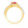 Malabar 18 KT Gold Studded Casual Ring AHDAAAAAJGPZ