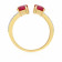 Malabar 18 KT Gold Studded Two Headed Ring AHDAAAAAJGQN