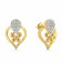 Mine Diamond Studded Studs Gold Earring AJEEAR7283