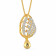 Mine Diamond Studded Casual Gold Pendant AJPENSP0817