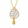 Mine Diamond Studded Casual Gold Pendant AJPENSP0817
