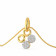 Mine Diamond Studded Casual Gold Pendant AJPPDS4639