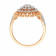Mine Diamond Studded Cocktail Gold Ring AJRRNG11209