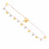 Malabar 22 KT Two Tone Gold Studded Anklet AKNOSA025