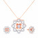 Mine Diamond Studded Casual Gold Pendant Set PSASPASP04231