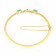 Precia Gemstone Studded Oval Gold Bangle BAPRGNJDOVA002