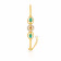 Precia Gemstone Studded Oval Gold Bangle BAPRGNJDOVA002