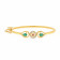 Precia Gemstone Studded Oval Gold Bangle BAPRGNJDOVA002