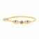 Precia Gemstone Studded Oval Gold Bangle BAPRGNJDOVA015