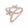 Malabar 18 KT Rose Gold Studded Casual Ring DZLR2018DZ