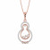 Malabar 18 KT Rose Gold Studded Casual Pendant DZSFP733DZ