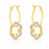 Mine Diamond Studded Hoops & Bali Gold Earring E651848