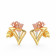 Malabar 18 KT Three Tone Gold Studded Earring ECERM01019