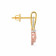 Malabar 18 KT Three Tone Gold Studded Earring ECERM01020
