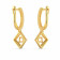 Malabar 22 KT Gold Studded Clip-On Earring ECERSGDZ006