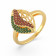Malabar 22 KT Gold Studded Casual Ring ECRGMF1006