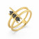 Malabar 22 KT Gold Studded Casual Ring ECRGSGDZ013