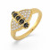 Malabar 22 KT Gold Studded Casual Ring ECRGSGDZ018