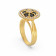 Malabar 22 KT Gold Studded Casual Ring ECRGSGDZ023