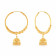 Malabar 22 KT Gold Studded Hoops Earring ERCOVM0066