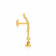 Malabar 22 KT Gold Studded Drops Earring ERCOVM0182