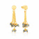 Malabar 22 KT Gold Studded Dangle Earring ERCOVM1003