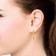 Malabar 22 KT Gold Studded Hoops Earring ERMSNO0152