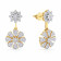 Mine Diamond Studded Gold Dangle Earring ERNKDIA10218