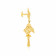 Malabar 22 KT Gold Studded Jhumki Earring ERNOBAN007