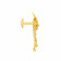 Malabar 22 KT Gold Studded Drops Earring ERNOBAN014