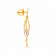 Malabar 22 KT Three Tone Gold Studded Chandbali Earring ERNOSA049
