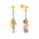 Malabar 22 KT Two Tone Gold Studded Dangle Earring ERNOSA052