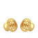 Malabar Gold Red stone Geometric stud