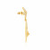 Malabar 22 KT Gold Studded Dangle Earring ERSK5605