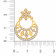 Malabar 22 KT Gold Studded Chandbali Earring ERSKYDZ3276