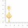 Malabar 22 KT Gold Studded Dangle Earring ERSKYNO937