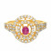 Era Uncut Diamond Studded Casual Gold Ring FRERHDCERGA024