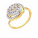 Mine Diamond Studded Gold Cocktail Ring FRGEN10316