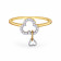 Mine Diamond Studded Gold Ring FRGEN12311