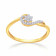 Mine Diamond Studded Gold Casual Ring FRGEN13156