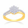 Mine Diamond Studded Gold Casual Ring FRGEN13198