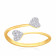 Mine Diamond Studded Gold Two Headed Ring FRHRM10019